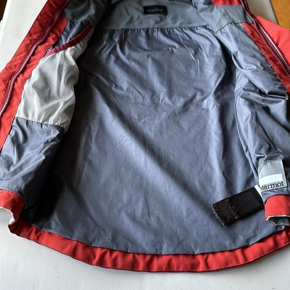 Marmot kids jacket ,Windbreaker,Cold weather,Orange/Gray,size S - Picture 5 of 8
